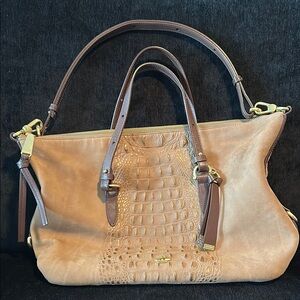 Elegant Brown Leather Handbag